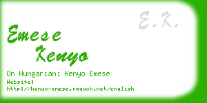 emese kenyo business card